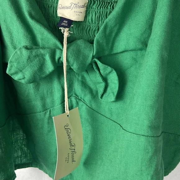 Universal Thread Linen Tie Front Cropped Adjustable Straps Tank Top Size XXL NWT - Picture 7 of 11